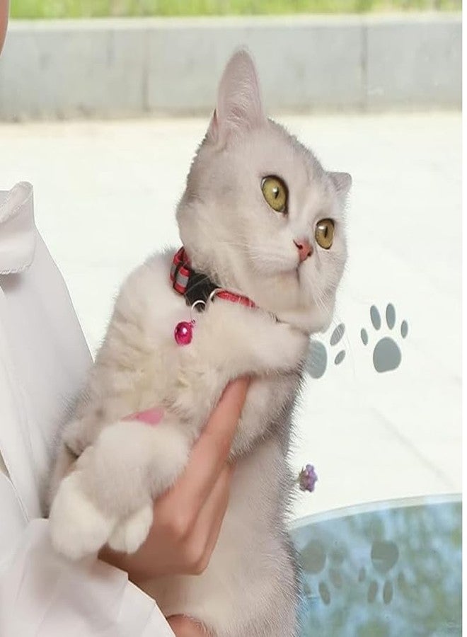 KittuPet مجموعة كيتو بيت من 4 قطع من أطواق القطط المطبوعة بنقشة عظمة الترقوة - أطواق قابلة للفك مزودة بأجراس، طوق صغير قابل للتعديل للقطط، مثالي للقطط الإناث والذكور والقطط الصغيرة والجراء، مستلزمات وإكسسوارات الحيوانات الأليفة - Image 2